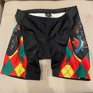 AY:  CANARI  Flying Fish Bikers Tampa, FL CYCLING SHORTS Sz M from measurements